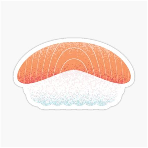 Salmon Nigiri Sticker By Sarahsmdesign Redbubble