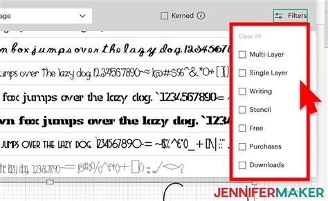 Printable List Of Cricut Access Fonts