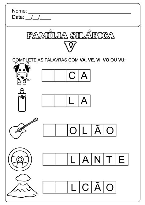 Atividades Familia Silabica V