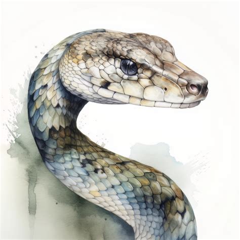 Snake Animal Digital Art Watercolor Painting - ArtPal | Watercolor ...