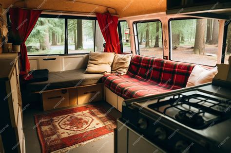 Premium AI Image | Interior of Unoccupied Camper Van