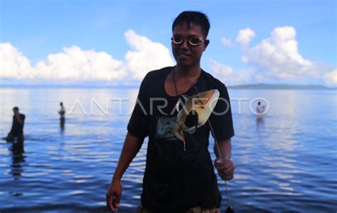 Mencari Ikan Mengunakan Alat Tradisional Di Pulau Bacan Antara Foto