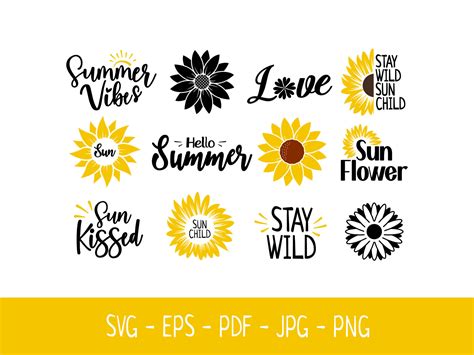 Sunflower Svg Bundle Sunflower Svg File Graphic By Hey Kancil