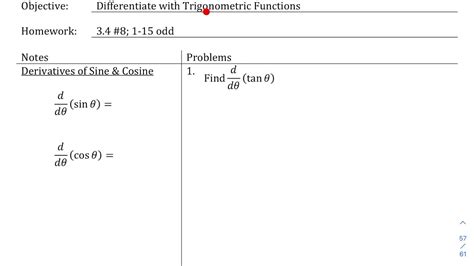 Differentiate With Trigonometric Functions YouTube