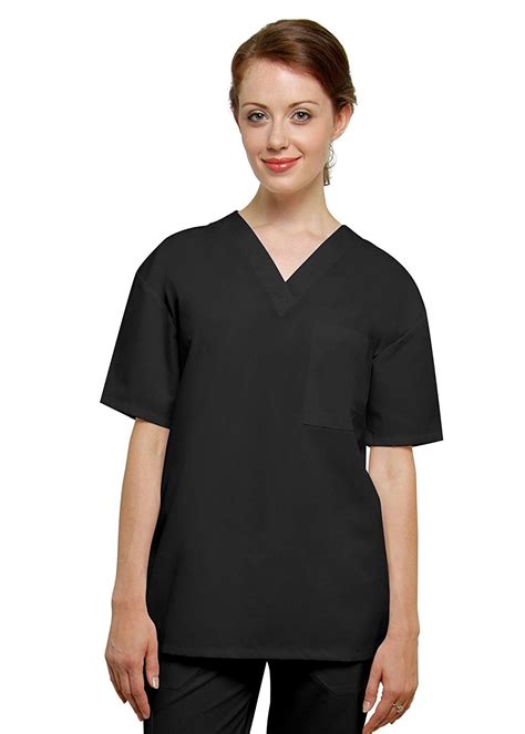 Adar Universal Unisex Scrubs V Neck Tunic Scrub Top