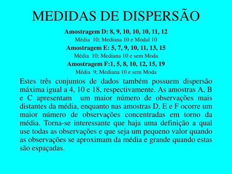 PPT MEDIDAS DE DISPERSÃO PowerPoint Presentation free download ID