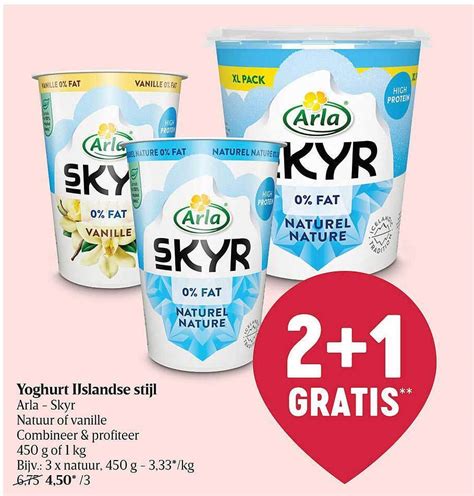 Yoghurt Ijslandse Stijl Arla Skyr Promotie Bij Delhaize