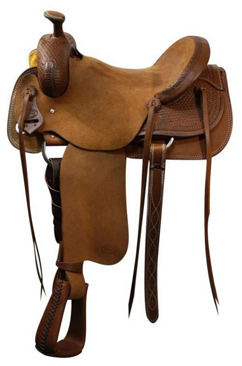 Showman 16 Western Roping Saddle With Basket Weave Skirts And Pommel