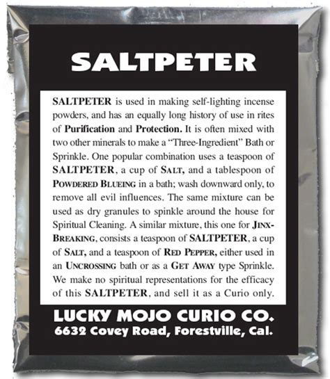 Herb Magic Catalogue: Saltpeter