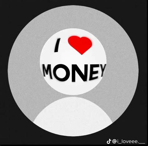 I Love Money Sticker On Top Of A White Circle With The Word I Love Money