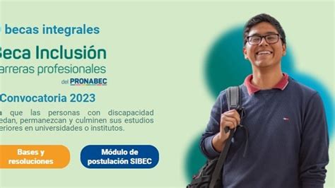 Beca inclusión 2023 PRONABEC lanza concurso para que las personas con