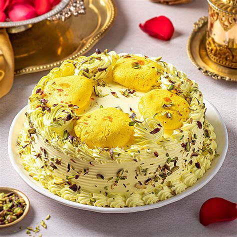 Buy Send Butterscotch Cake With Rasmalai 1kg Eggless Online FNP