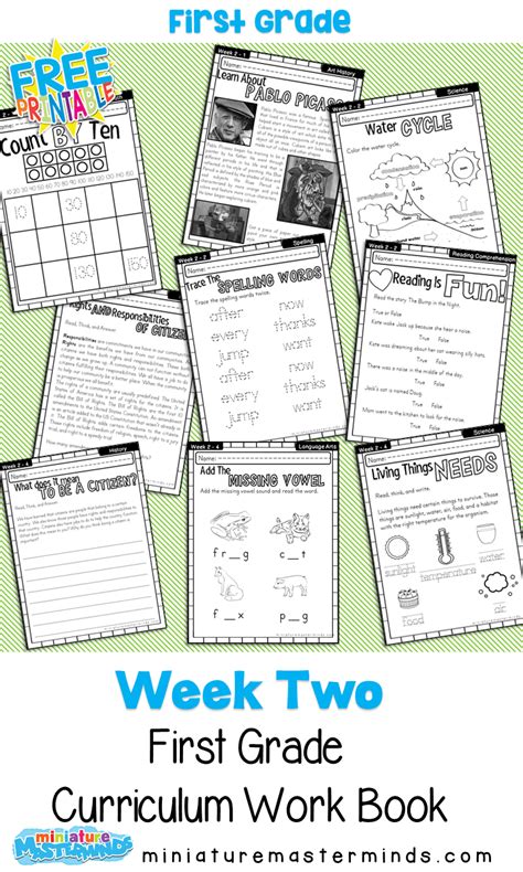 Free Printable First Grade Curriculum Book Artofit