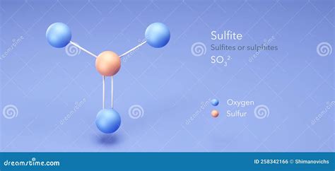 Sulfite Molecular Structure D Model Molecule Food Preservative E