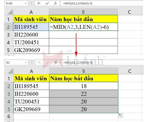 C Ch S D Ng H M Len Trong Excel L Nh Hr