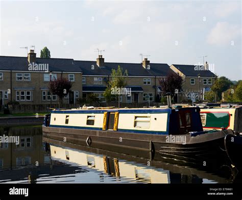 Narrowboats In The Apperley Bridge Marina On The Leeds Liverpool