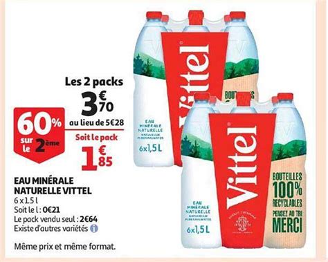 Promo Eau Min Rale Naturelle Vittel Chez Auchan Icatalogue Fr