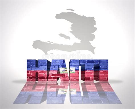 Word Haiti on a World Map Background Stock Illustration - Illustration of patriotism, brick ...