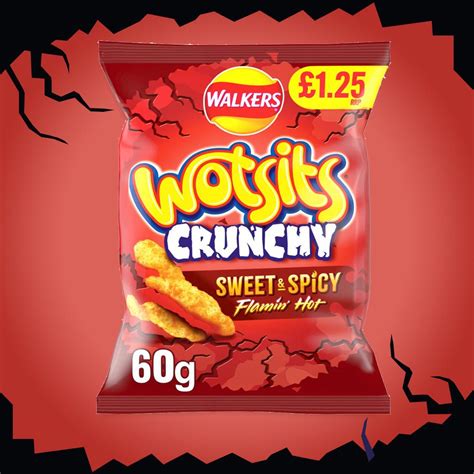 Wotsits Crunchy Sweet Spicy Flamin Hot G One Pound Crisps