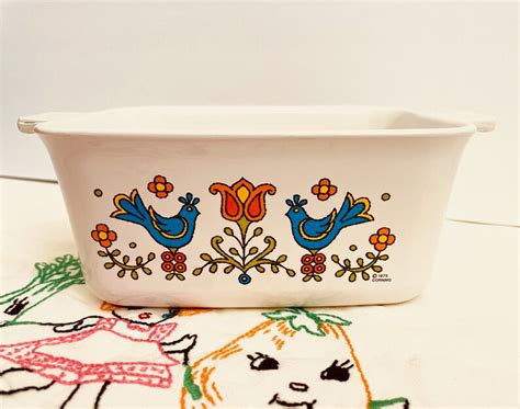 Vintage Corningware Country Festival Loaf Pan Corningware Etsy