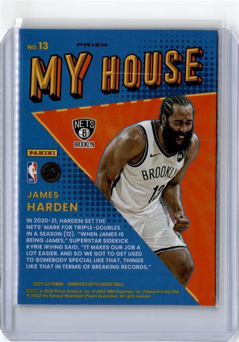 Donruss Optic My House Holo James Harden Brooklyn Nets Ebay