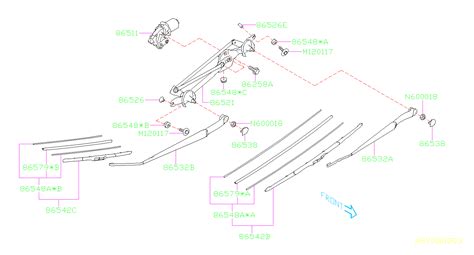 2019 Subaru Outback Windshield Wiper Blade Soa591u417 Genuine Subaru Part