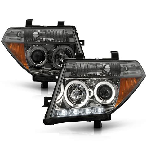 05 08 Nissan Frontier 05 07 Pathfinder Halo LED Projector Headlights S