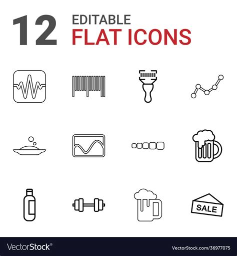 Bar icons Royalty Free Vector Image - VectorStock