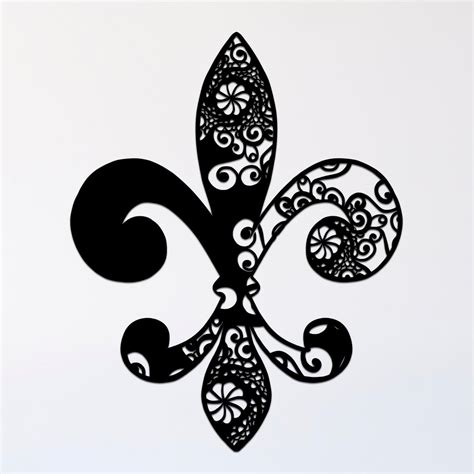 Fleur De Lis Mandala Svg Cut File Glowforge File Vinyl Template