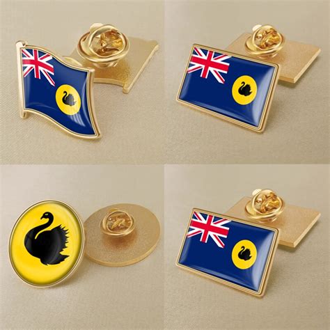 Western Australia Flag National Emblem Brooch Badges Lapel Pins Brooches Aliexpress