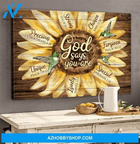 Sunflower Canvas Wall Art Wall Decor Visual Art God Says You Are