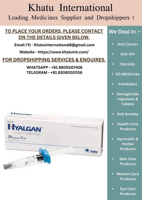 Hyalgan Mg Injection At Vial Pharmaceutical Injection In