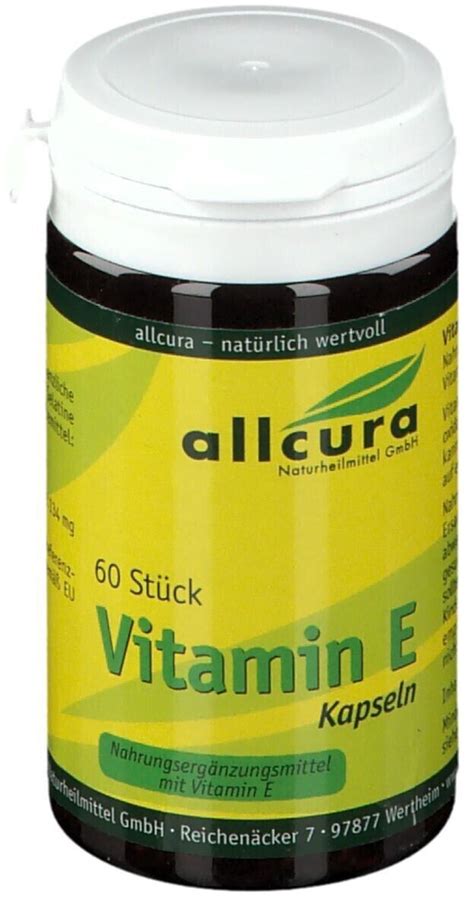 Allcura Vitamin E Kapseln I E Stk Ab Preisvergleich