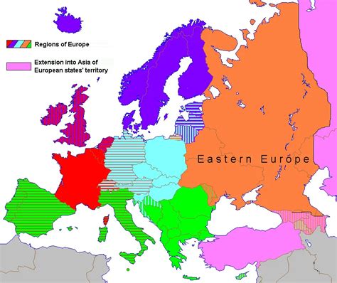 Regions Of Europe Map