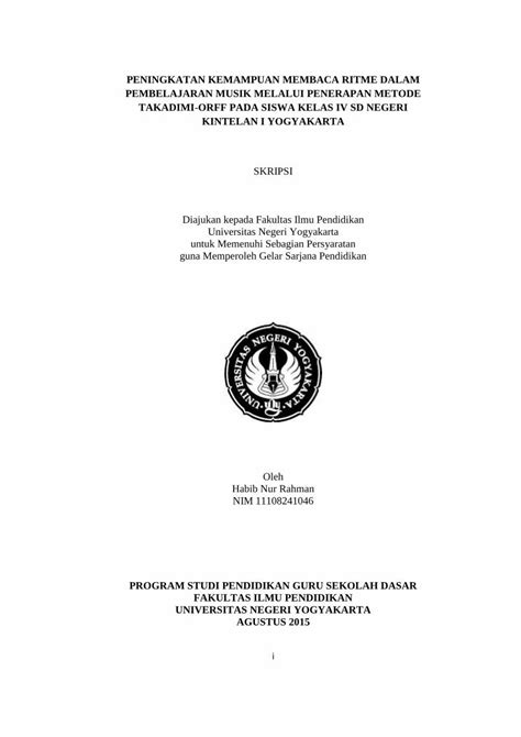 Pdf Peningkatan Kemampuan Membaca Ritme Eprints Uny Ac Id