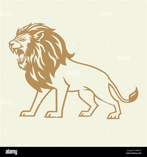 Gold Lion Vector Logo Stock Vector Image & Art - Alamy