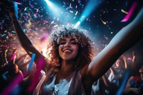 Premium Ai Image Young Woman Dancing At A Rave Party