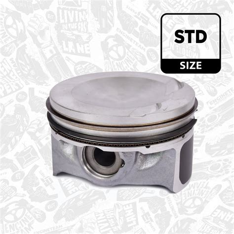 Piston with rings and pin - PM010700 ET ENGINETEAM - 06K107065C ...
