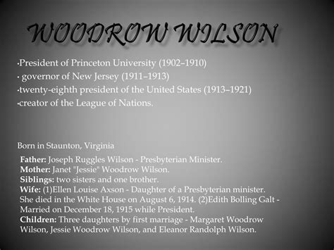 Ppt Woodrow Wilson Powerpoint Presentation Free Download Id 2314869