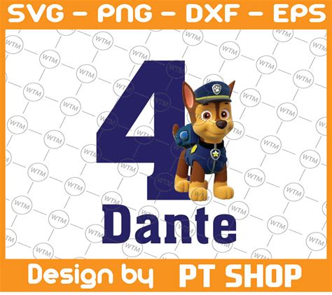 Personalized Name And Ages Paw Patrol Chase Birthday Boy P Inspire