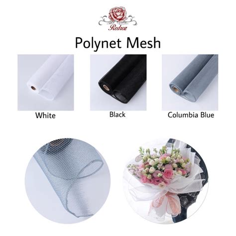 Jual 1 Roll POLYNET Jaring Kecil Flower Mesh Flower Wrapping Korea