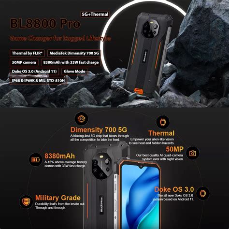 Sunsky Hk Warehouse Blackview Bl Pro G Rugged Phone Thermal