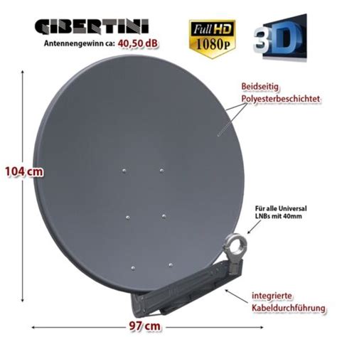 Gibertini Sat Antenne Cm Se Profi Serie Sat Spiegel Sch Ssel Alu