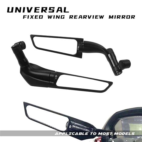 Motorcycle Mirror Modified Wind Wing Adjustable Rotating Rearview For