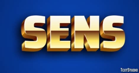 Sens | Golden 3D | Text Effect Generator