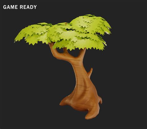 Stylized Tree Trees Models BlenderKit