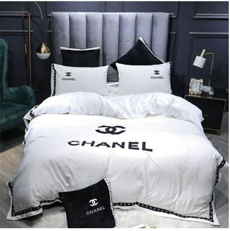 Chanel luxury brand white bedding set | White bed set, Bedding set, White bedding