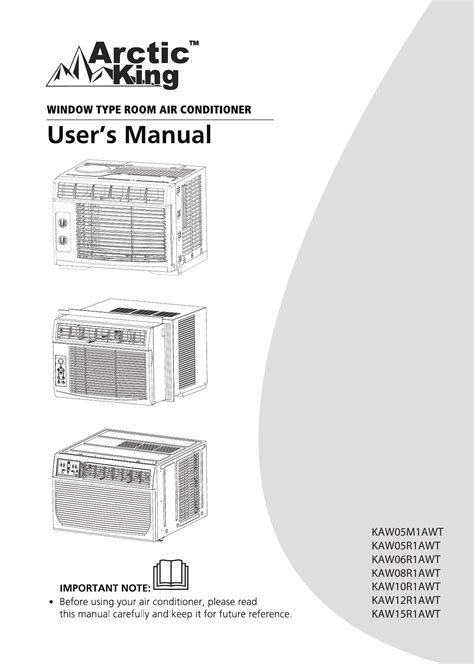 17 Arctic King Portable Air Conditioner 12000 Btu Manual Information