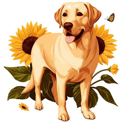 Premium Vector Cute Labrador Retriever Dog Cartoon Vector Style White