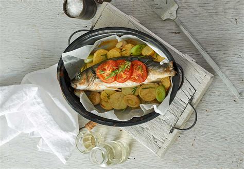 Avramar Sea Bass With Santorini White Wine Avramar